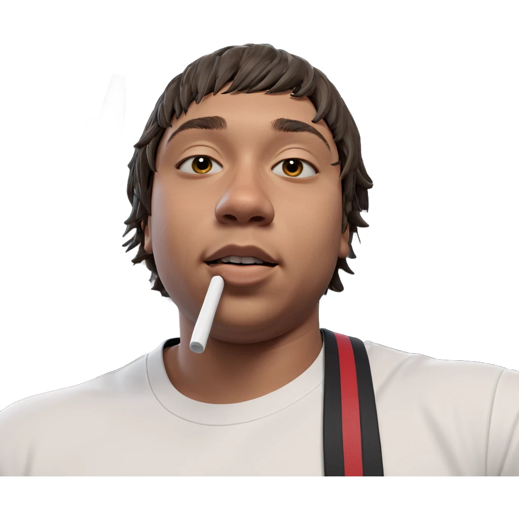 young man in white shirt emoji