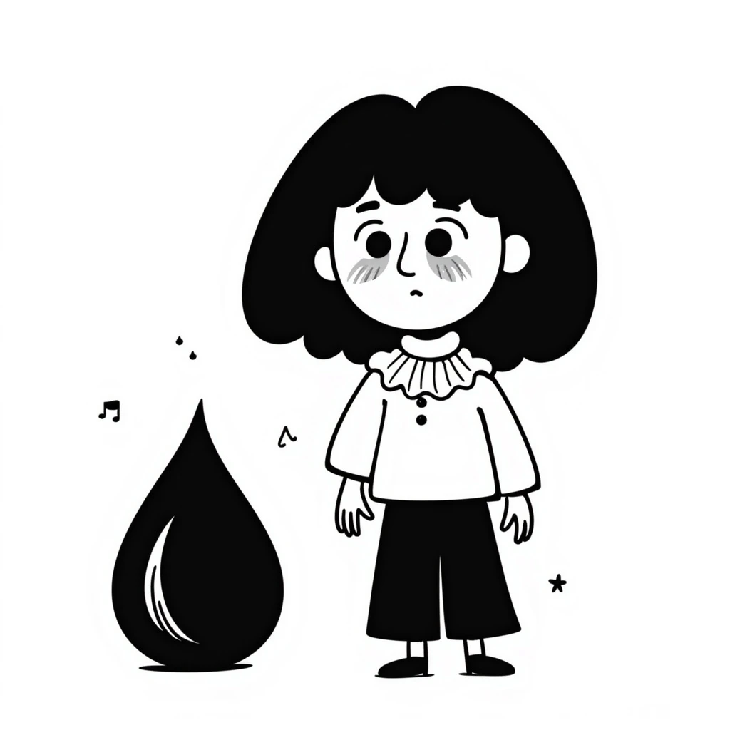 A cute fairytale character crying emoji