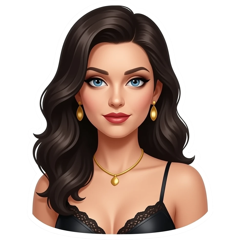 Pack stikers femme  fatale réaliste emoji