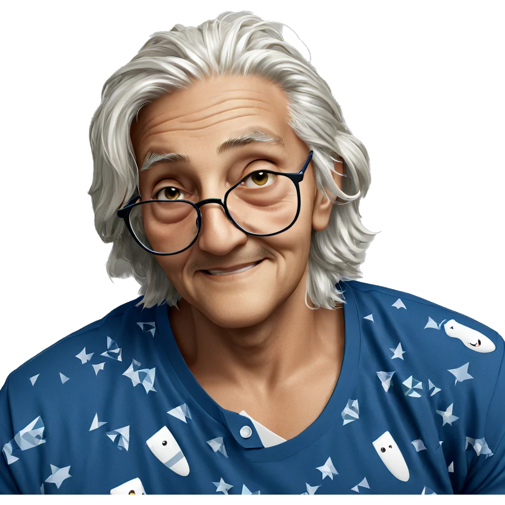 smiling boy with white hair emoji