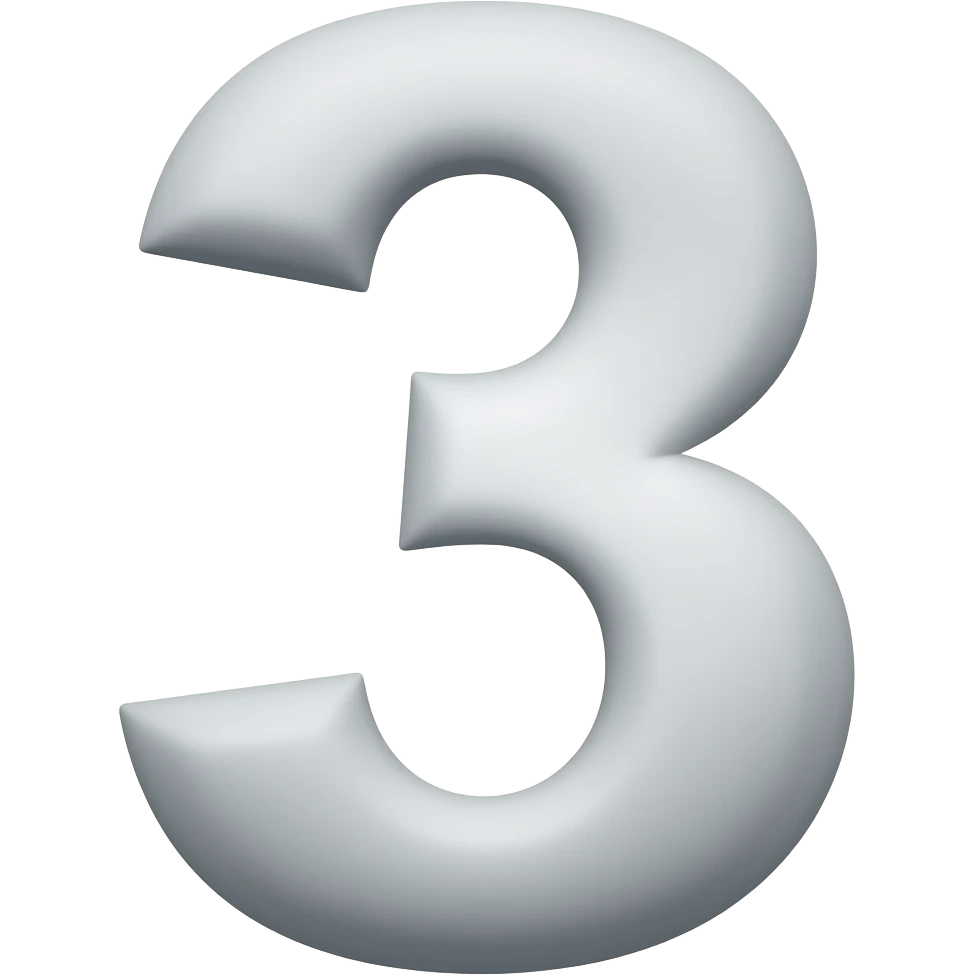 number 3 emoji