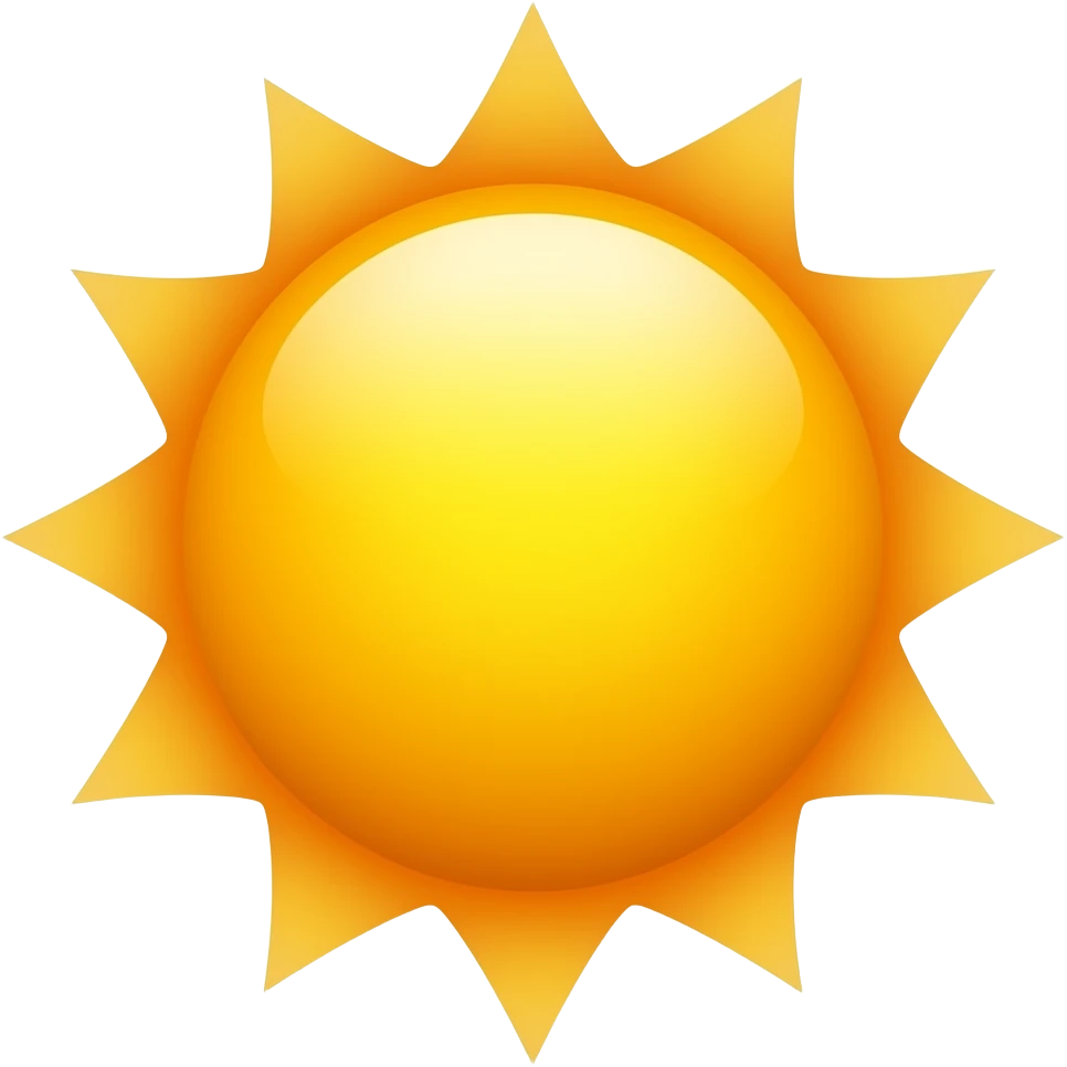 very hot sun emoji
