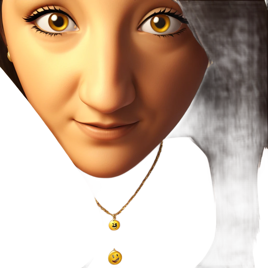 smiling girl with jewelry emoji