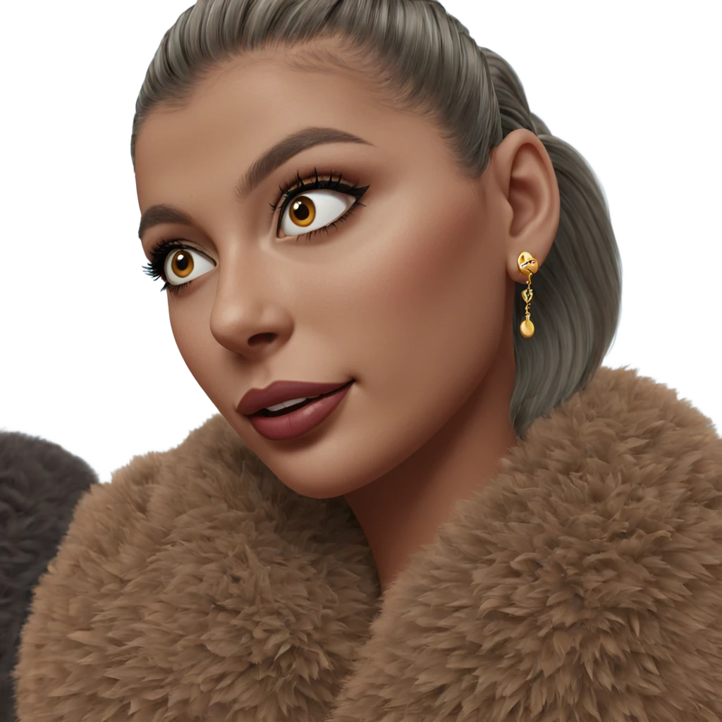 girl with earrings and makeup emoji