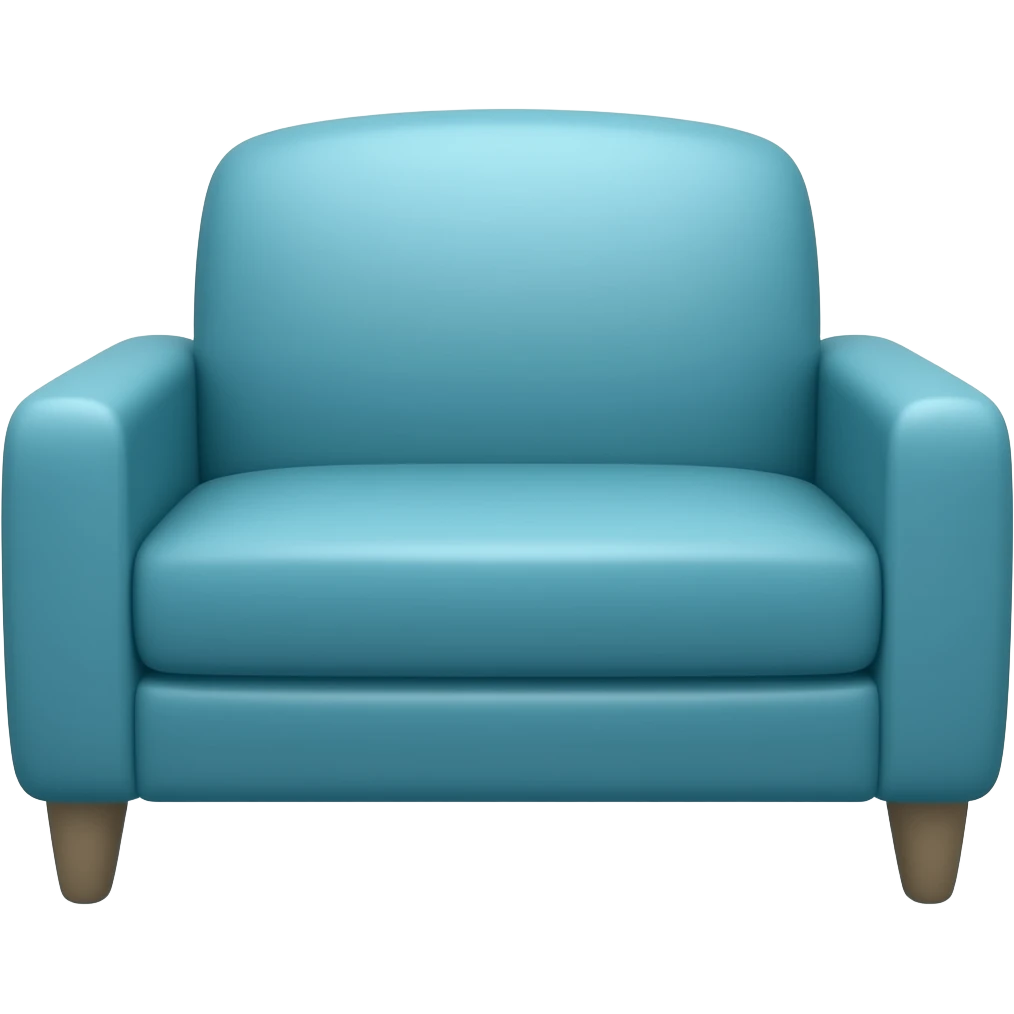 a couch emoji in the color hex code 1c81d2 emoji