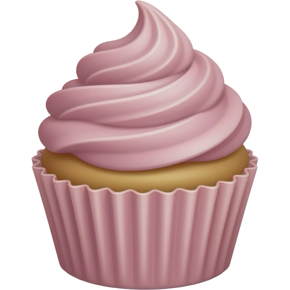 Cupcake with pink icing emoji