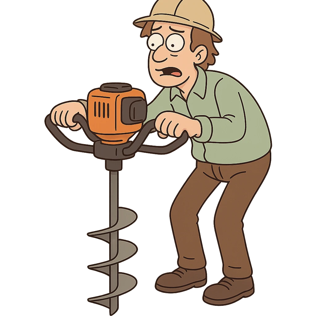 hollow stem auger drilling machine, transparent background emoji