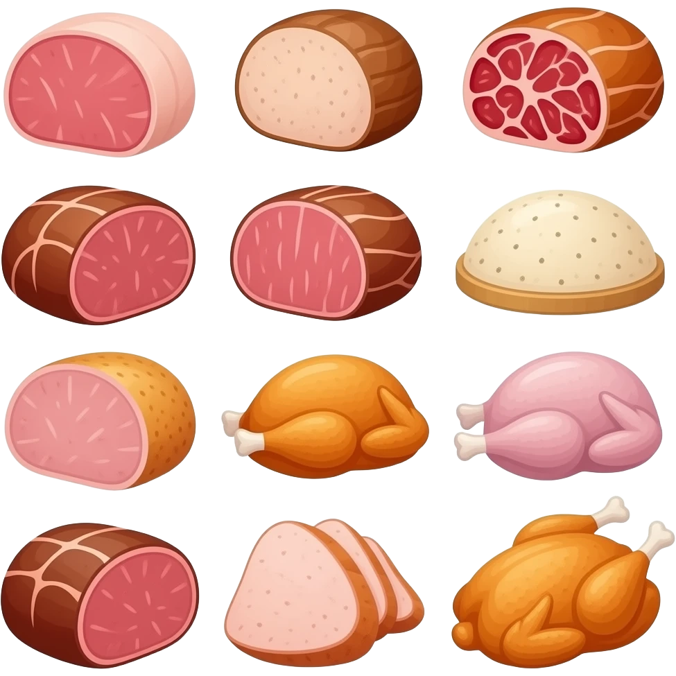 vector flat Meat & Poultry emoji