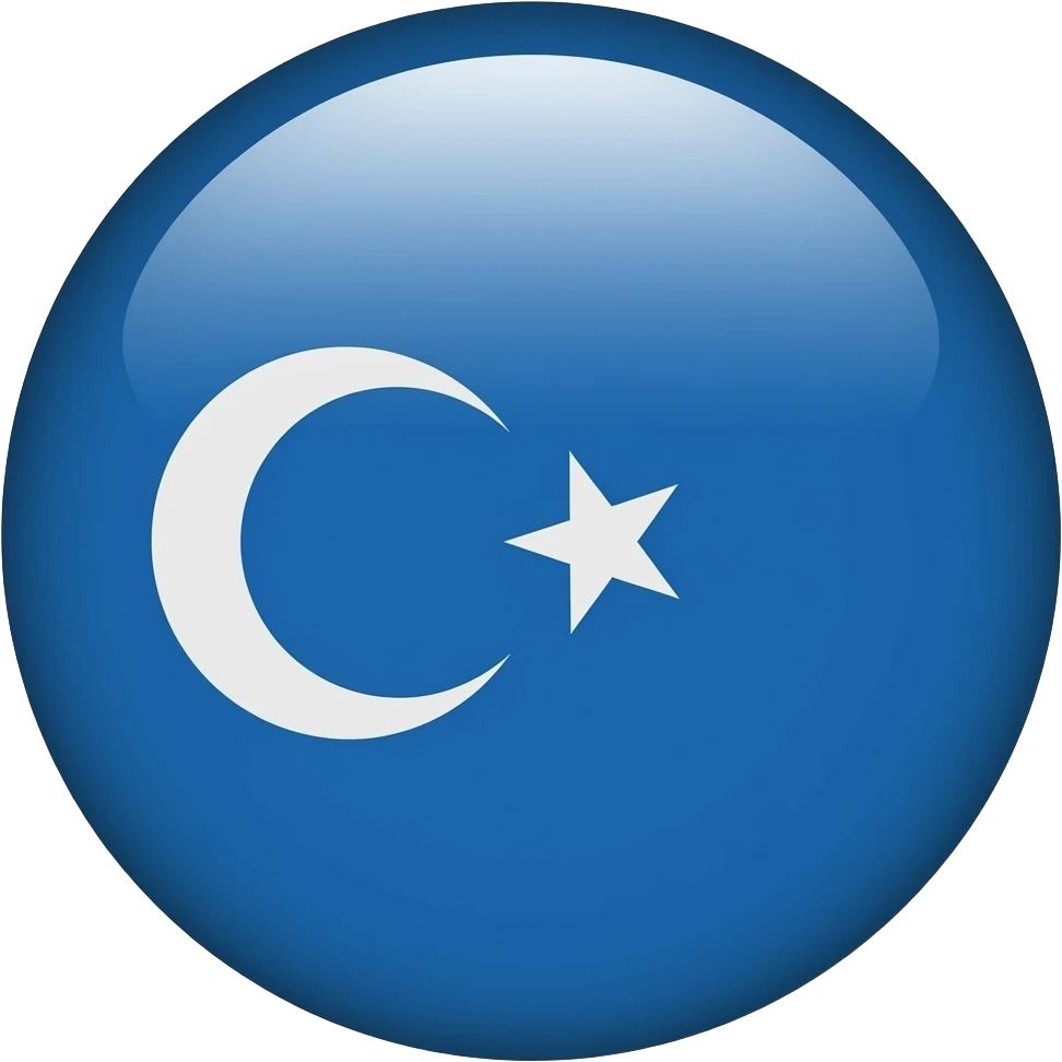 türk bayrağı mavi emoji