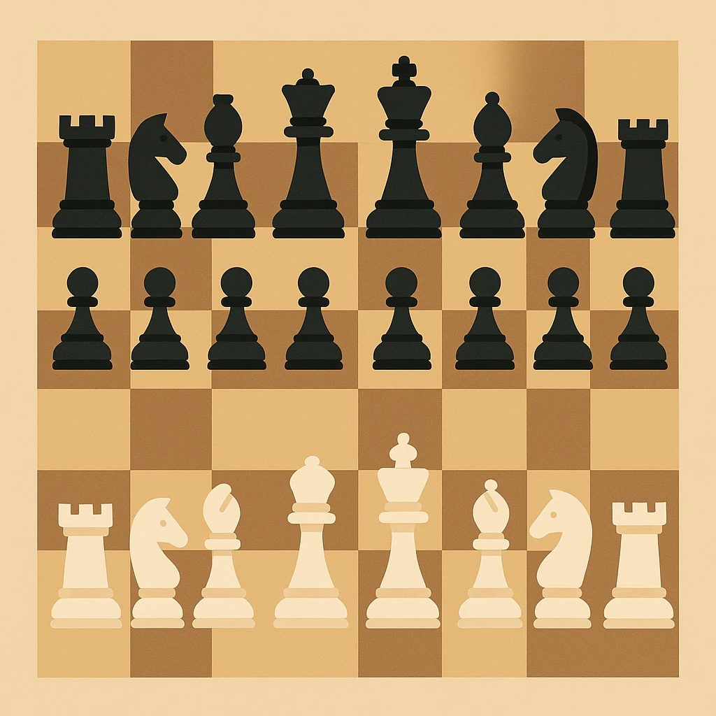 flat design style chess board and pieces emoji