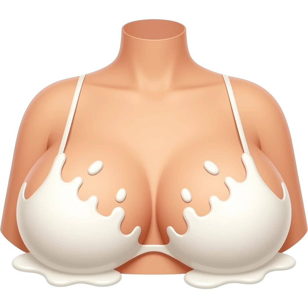 very very big boobs leaking milk emoji