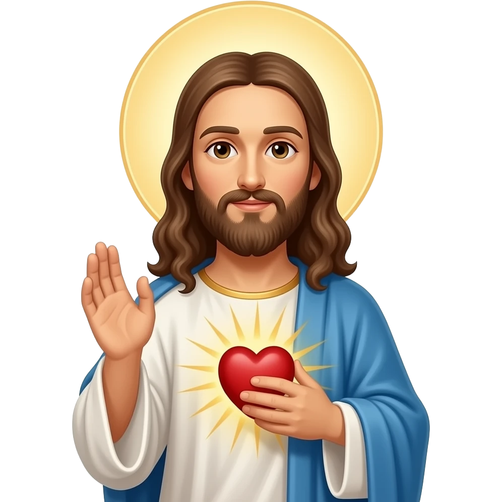 Dios teniendo un corazón emoji