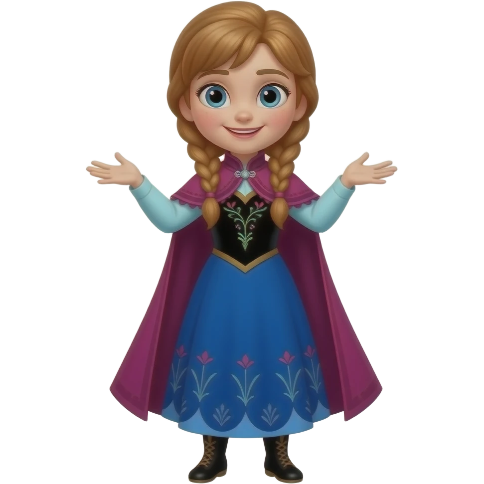 Anna playing with bo emoji