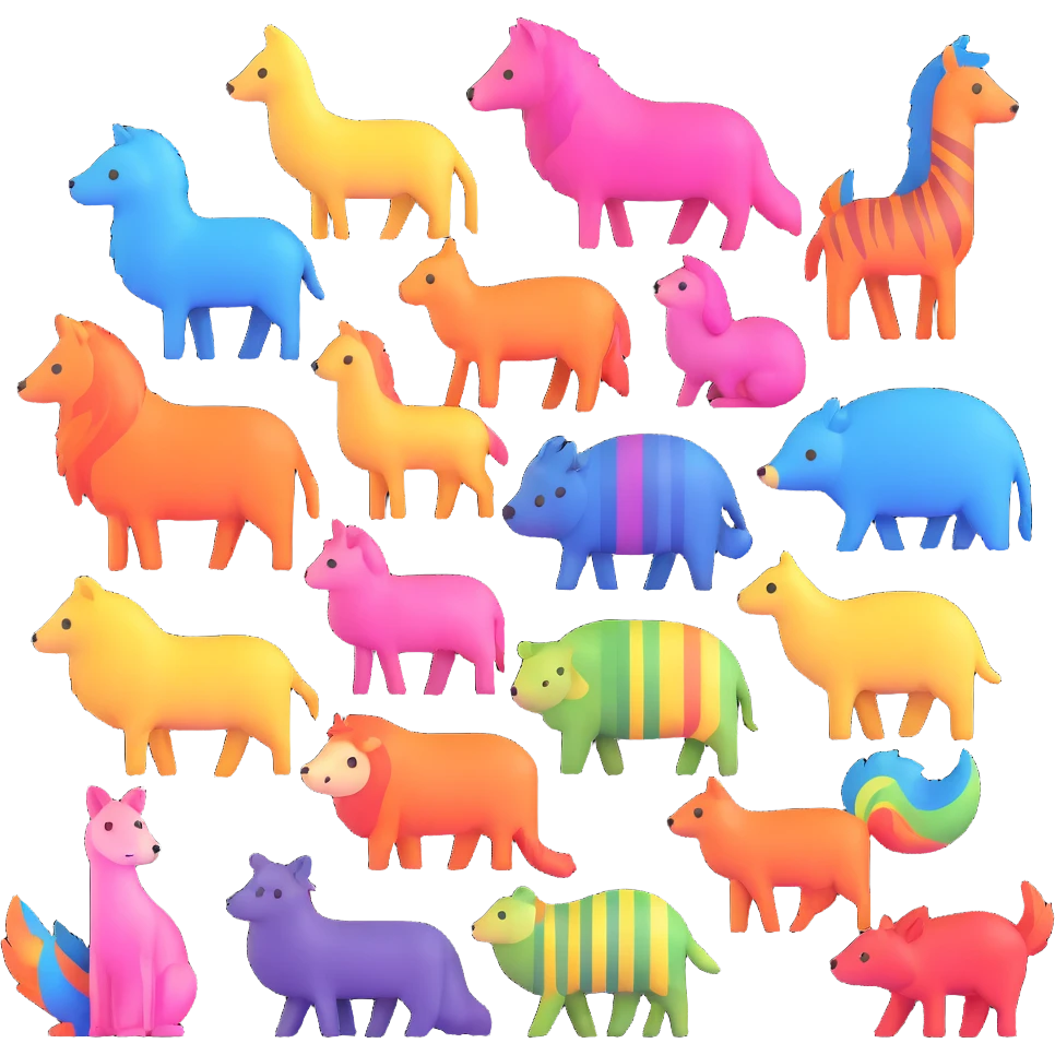 Rainbow Animals emoji