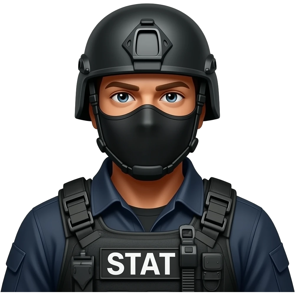 A swat guy that is realistic emoji