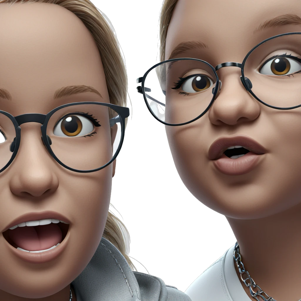 girl with glasses and necklace emoji