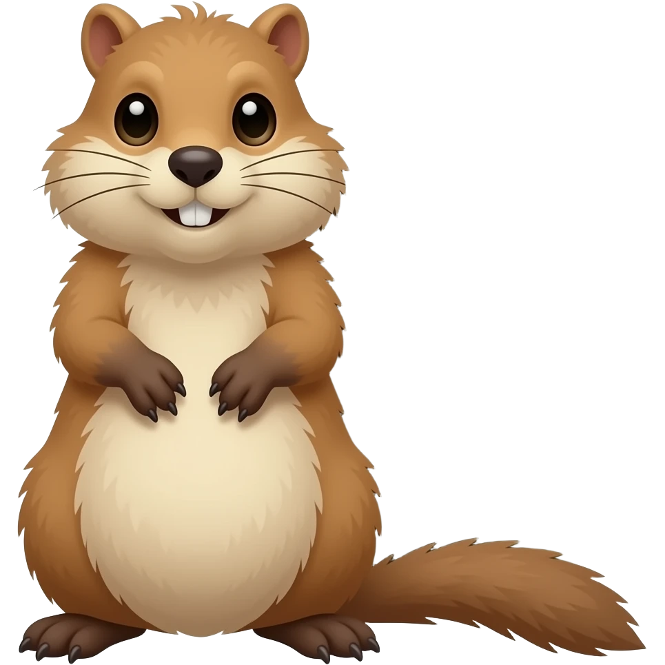 A groundhog seeing his shadow emoji