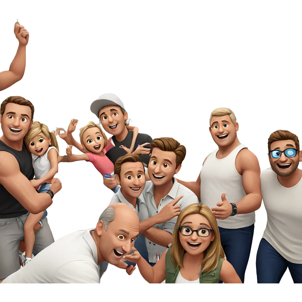 happy outdoor moment with friends emoji