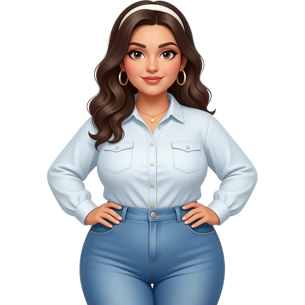 very wide hips, very big booty, Arab girl emoji