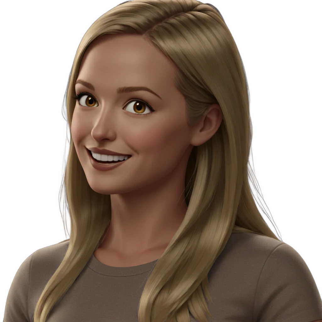 smiling blonde girl portrait emoji