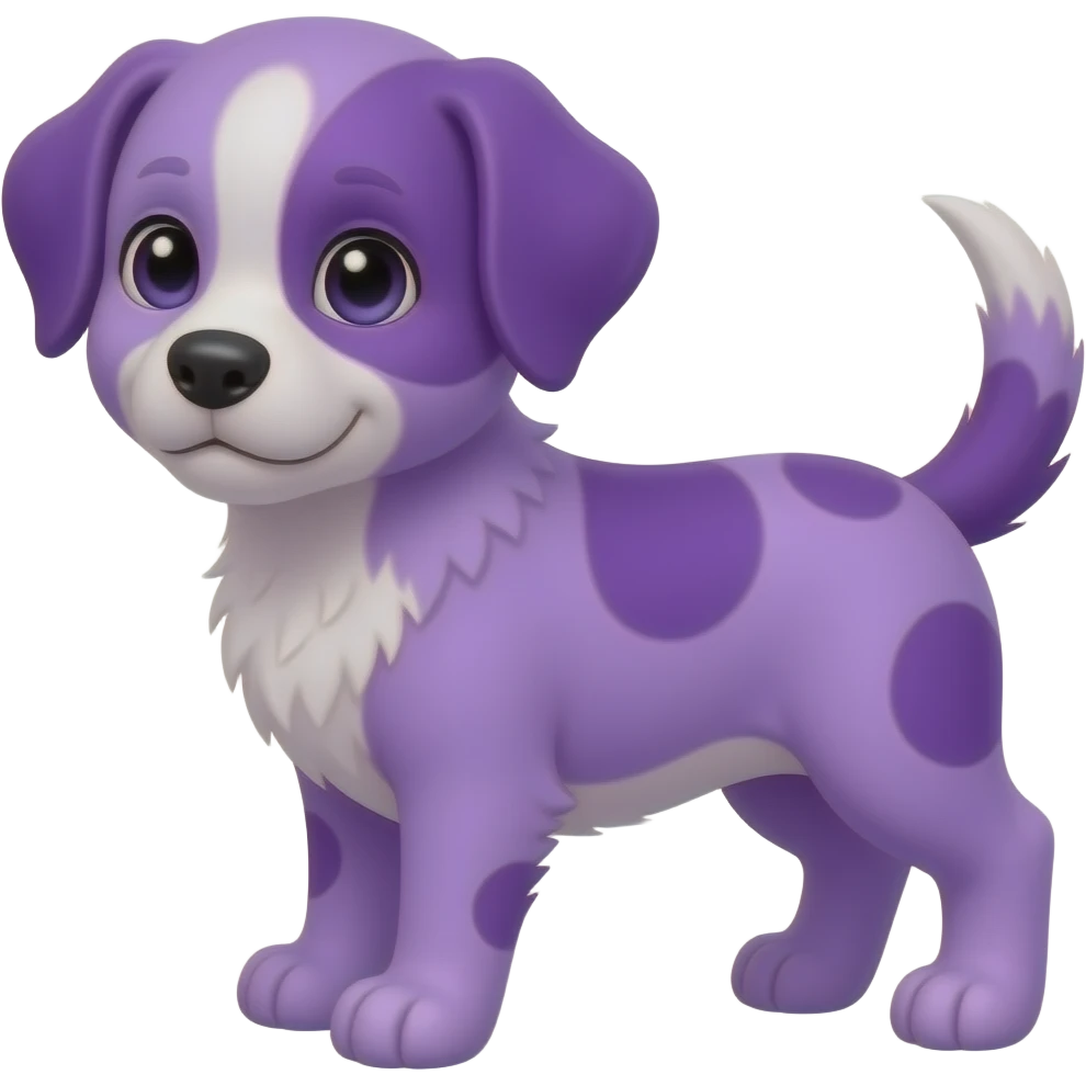 Perrito morado emoji