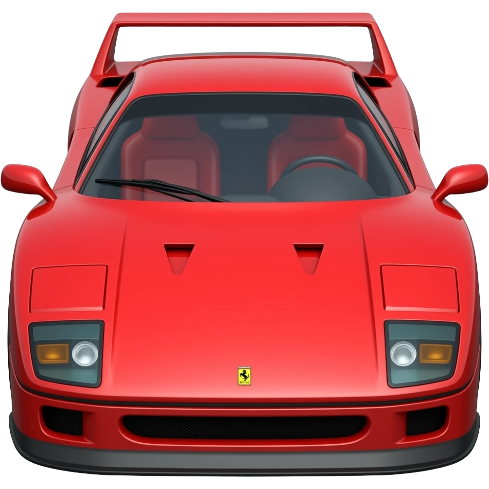 mini cartoon style of a Ferrari F40 emoji