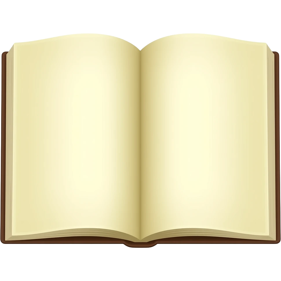 open book that is thick and yellow and has blank pages inside emoji