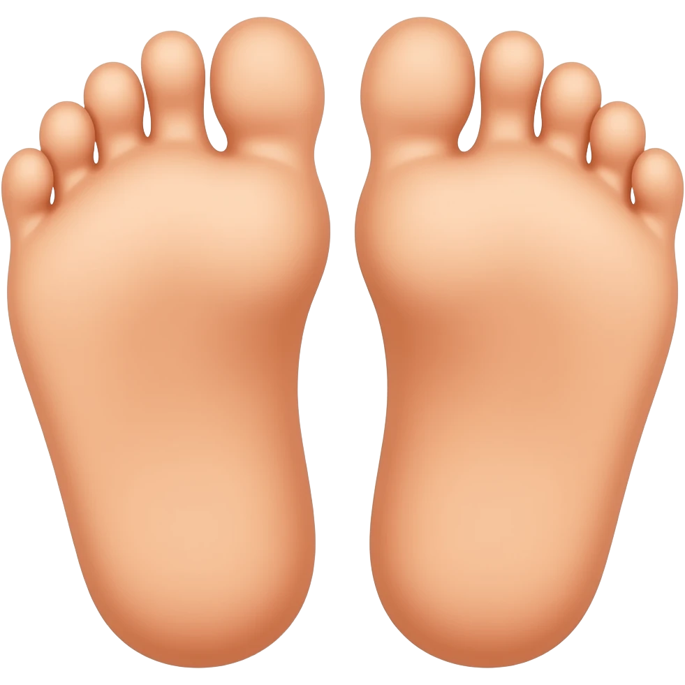 Kids feet with toenails emoji