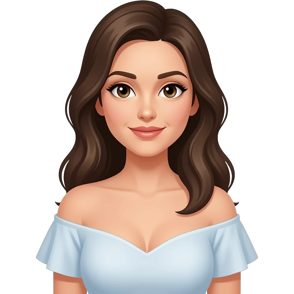 A woman wearing off shoulder top with breast exposed emoji
