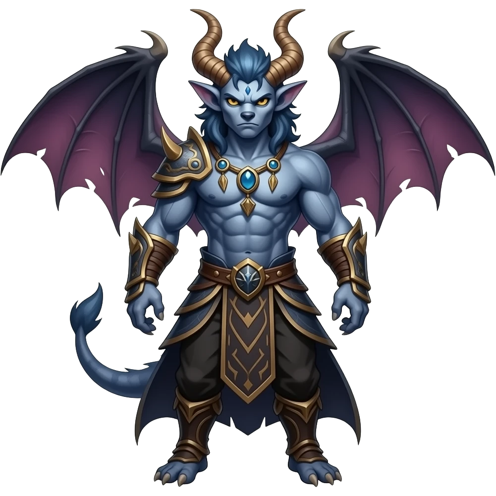 Fantasy dark edgy vernid-Trico-Fionbri-creature emoji