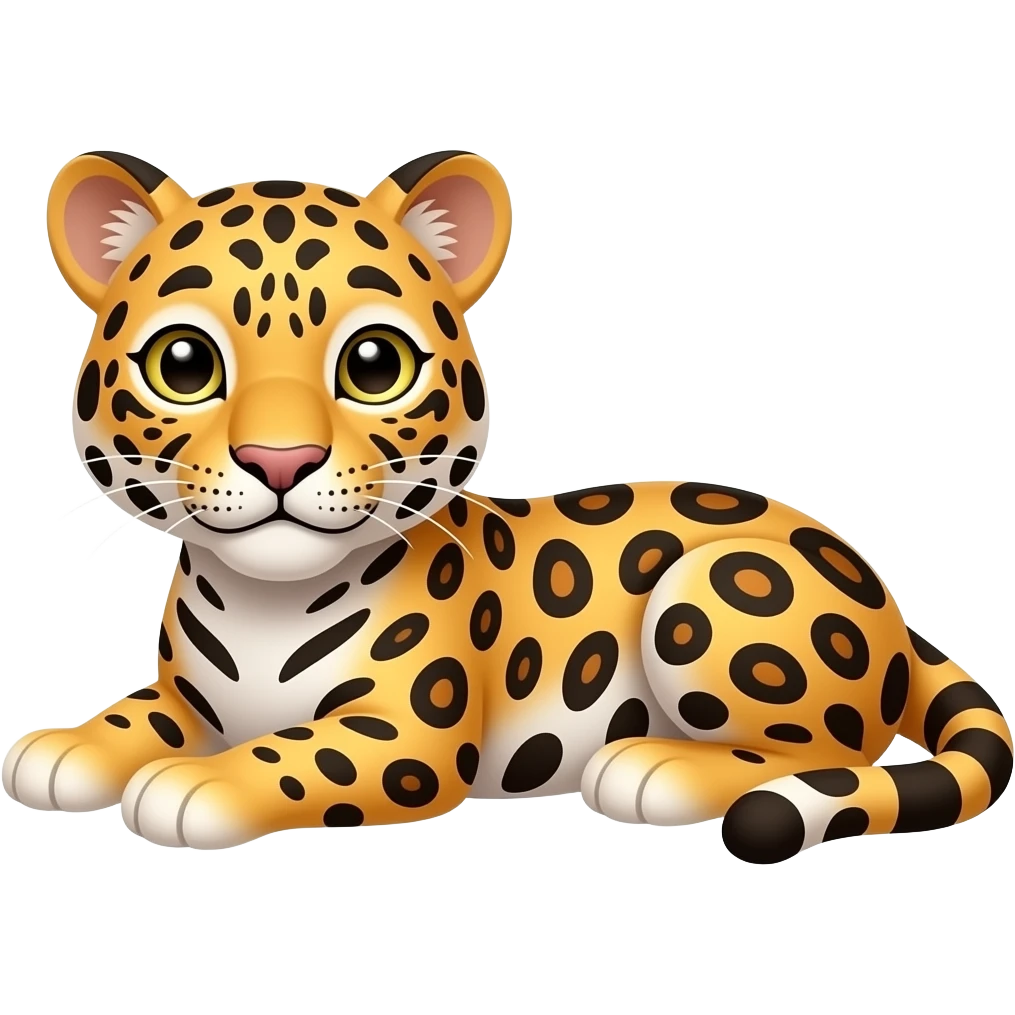 Cartoon jaguar lay emoji
