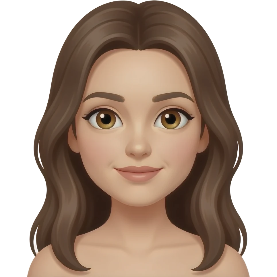 Long brown hair fair skin hazel emoji that i can post as my name on instagram emoji