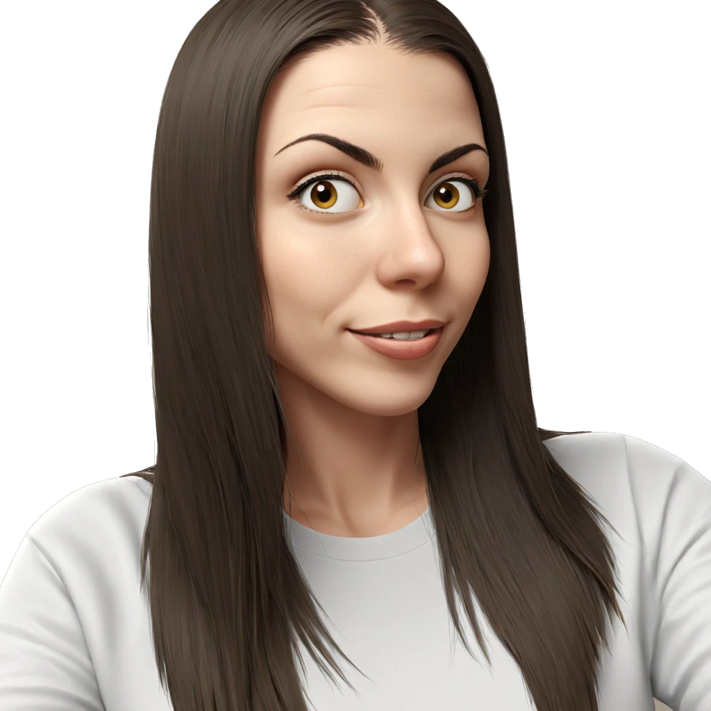 smiling girl with long hair emoji