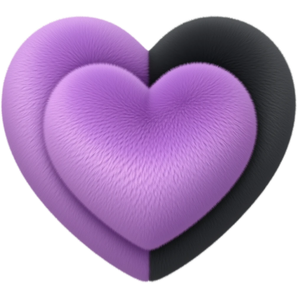 💜🖤 combine these two emojis to something very cutesy emoji