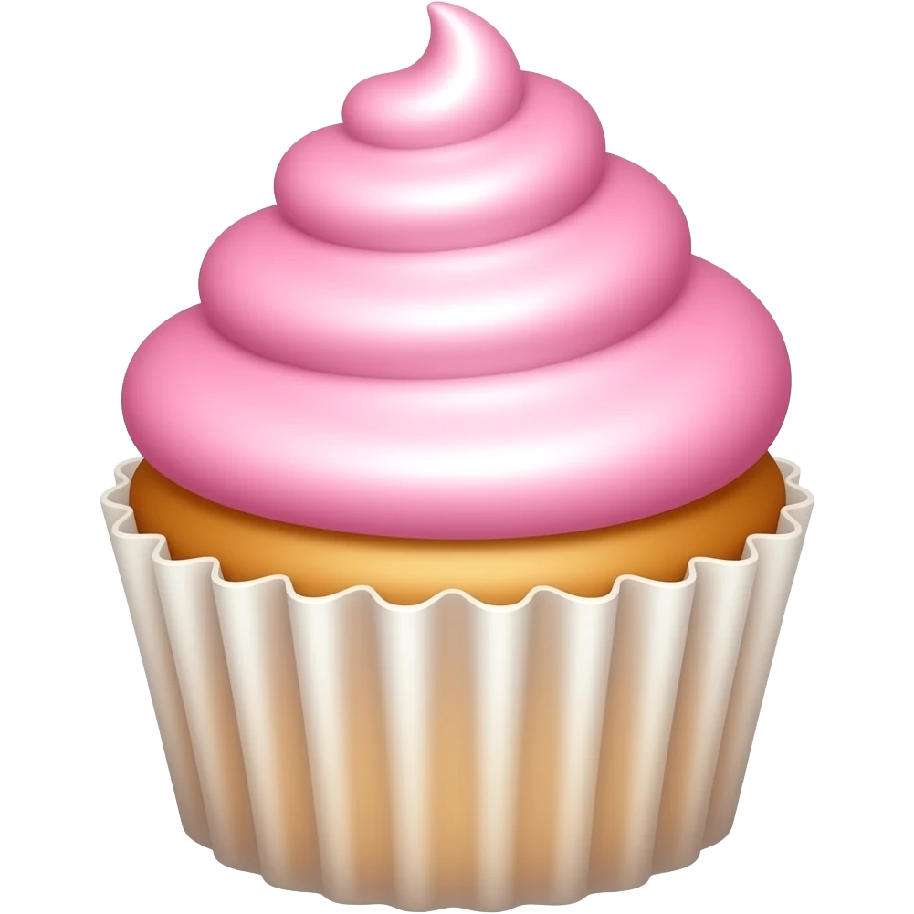 Cupcake with pink icing emoji