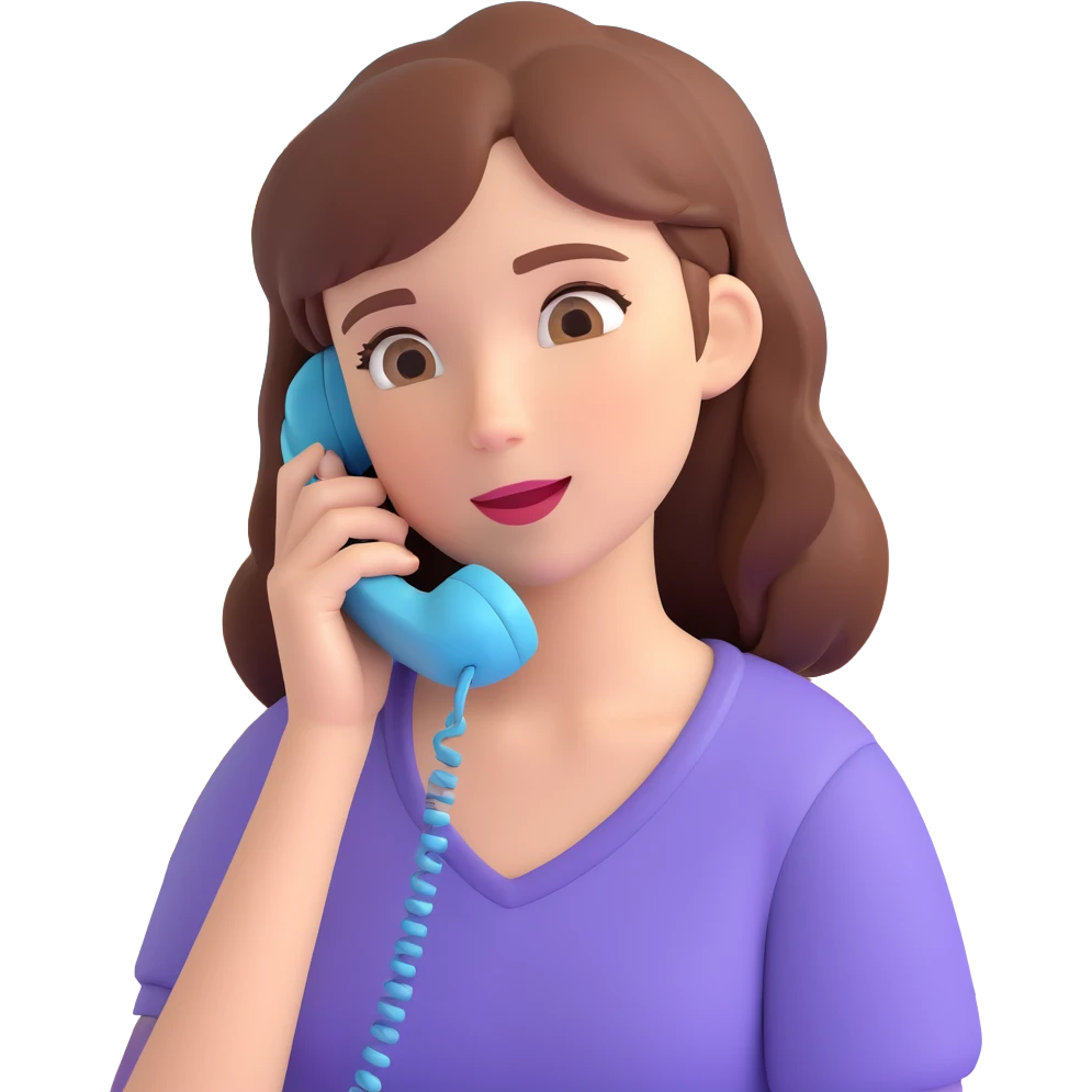 girl talking on phone bedroom background, close up pose emoji