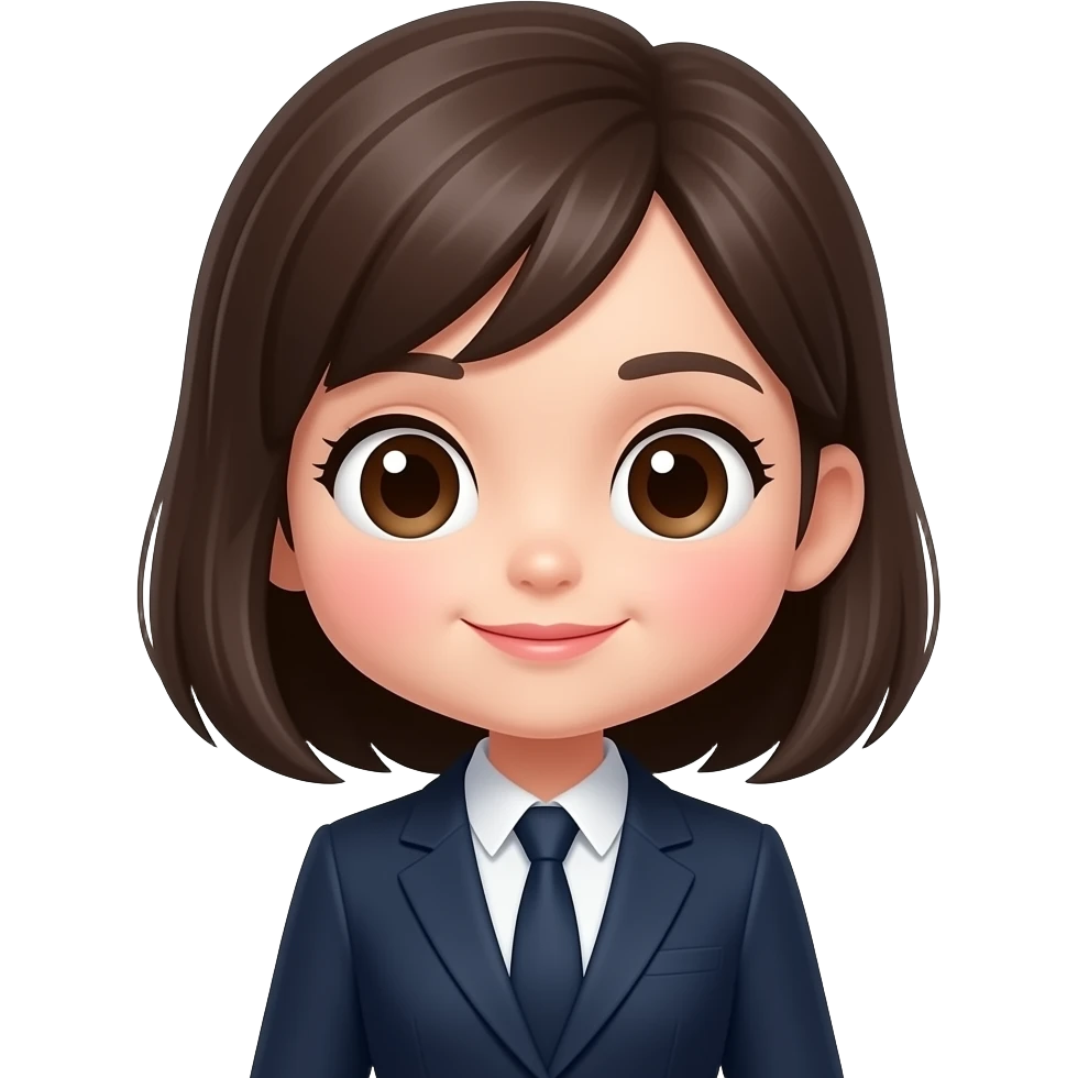 cute chibi business woman emoji