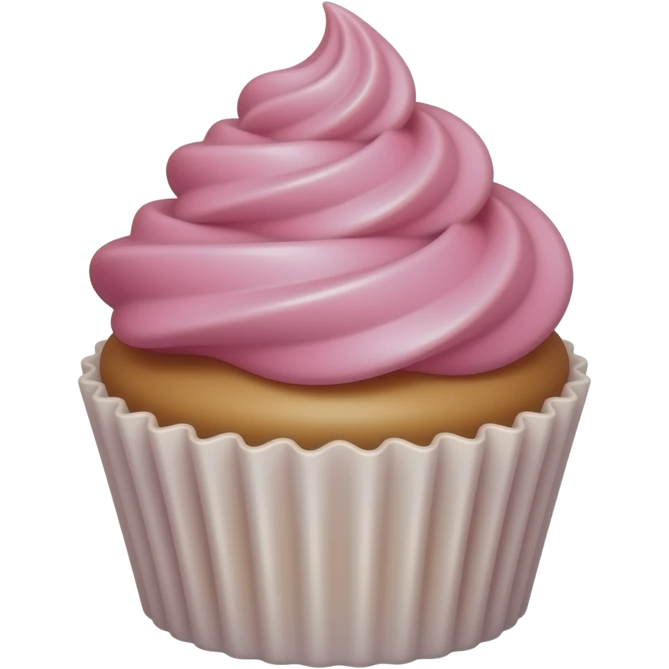 Cupcake with pink icing emoji