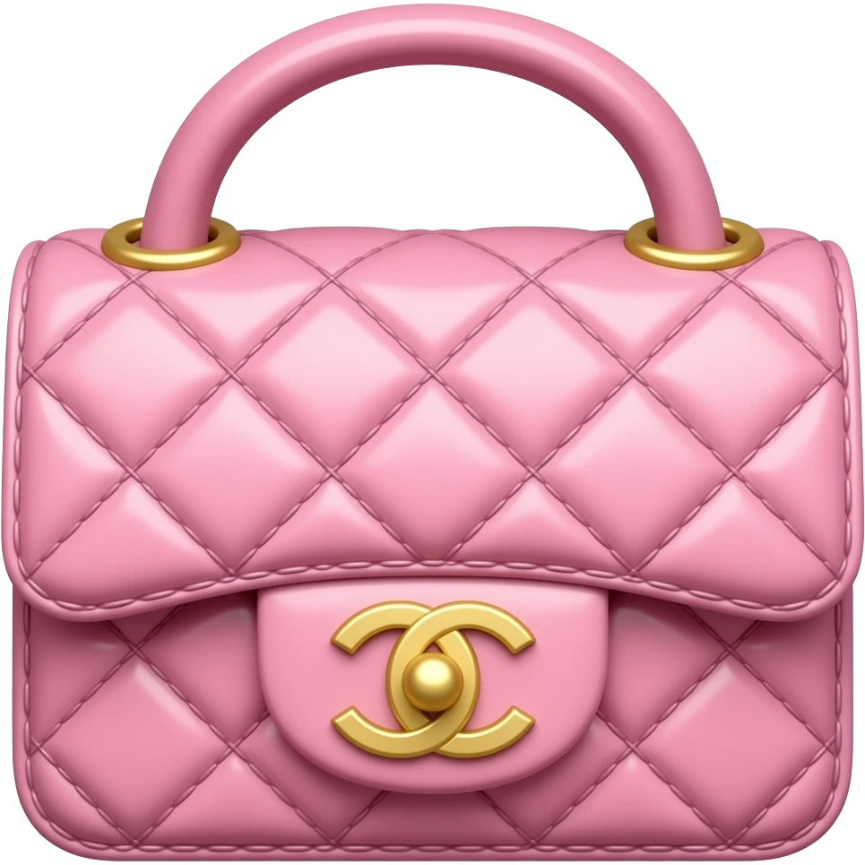 Create a pink cute  Chanel bag emoji