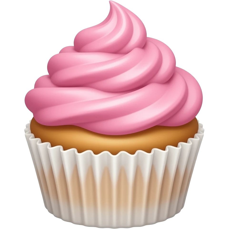 Cupcake with pink icing emoji