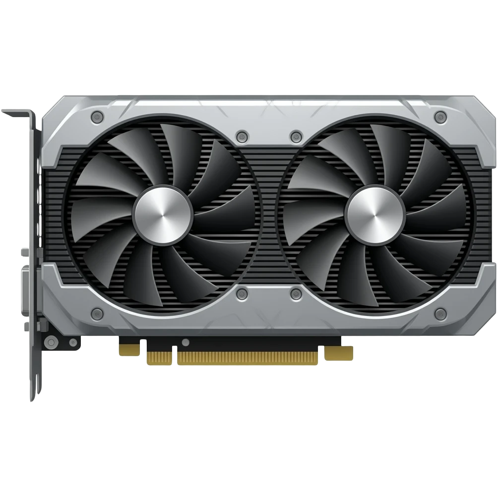 high-end GPU 3d rectangular video card two coolers emoji