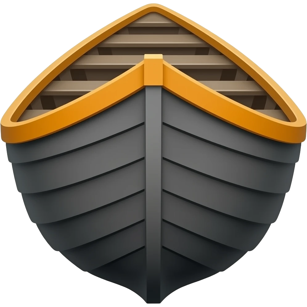 bordure du foc en orange et coque en gris foncé emoji