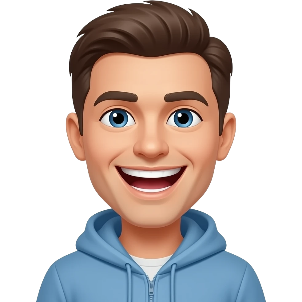 con la sonrisa que se le van los dientes emoji