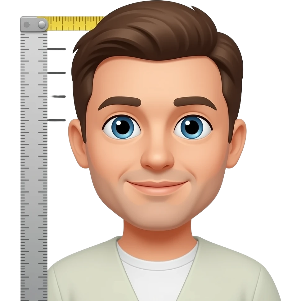 person measuring their height emoji