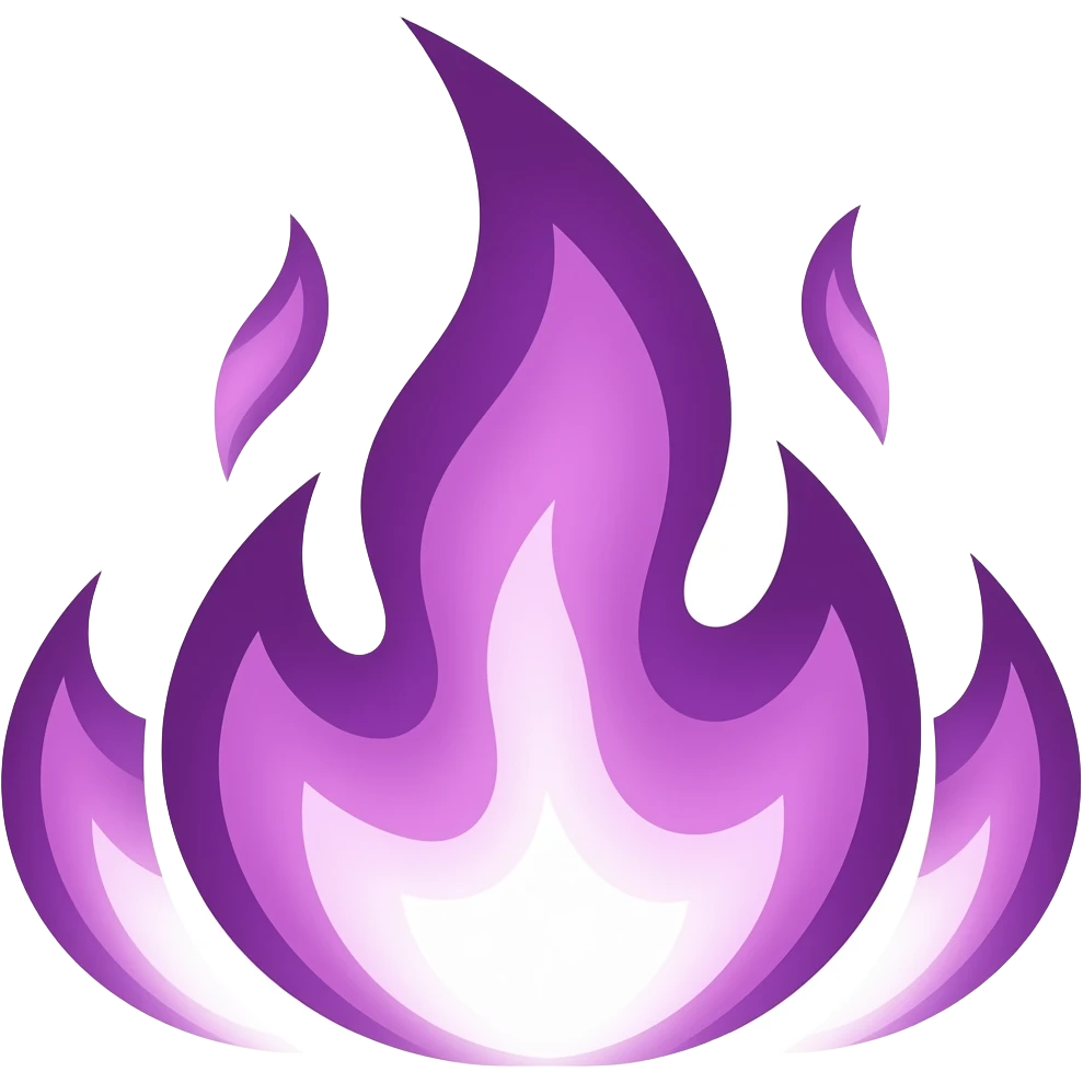Purple fire emoji