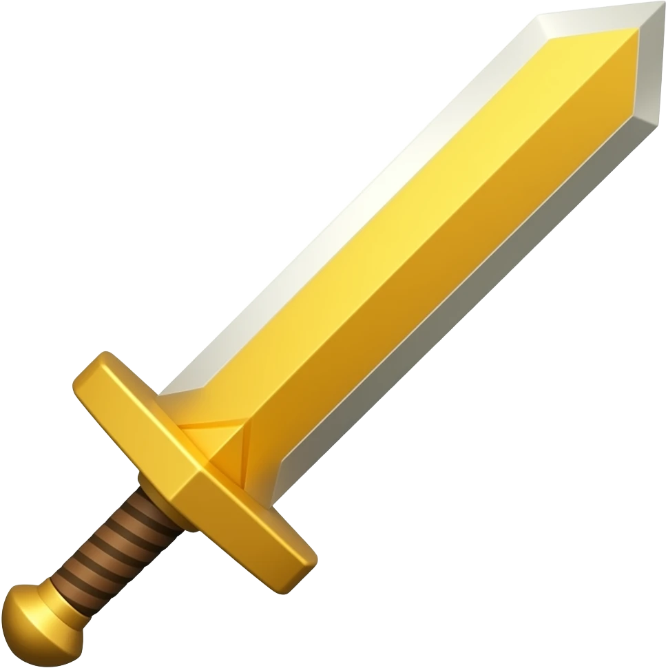 A yellow future sword emoji