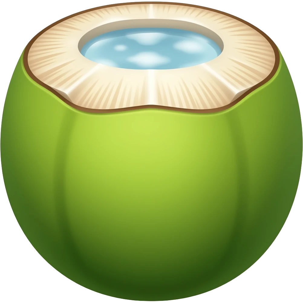 create a green coconut emoji for me emoji