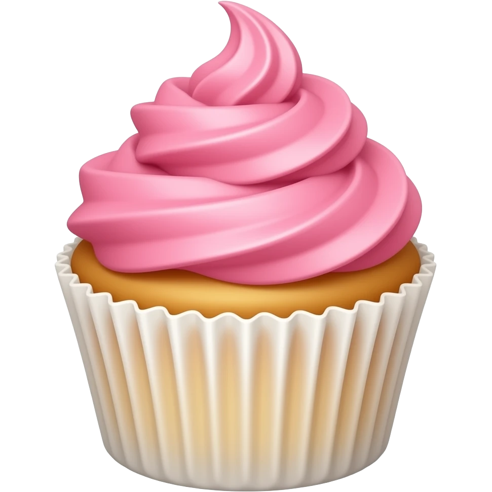 Cupcake with pink icing emoji