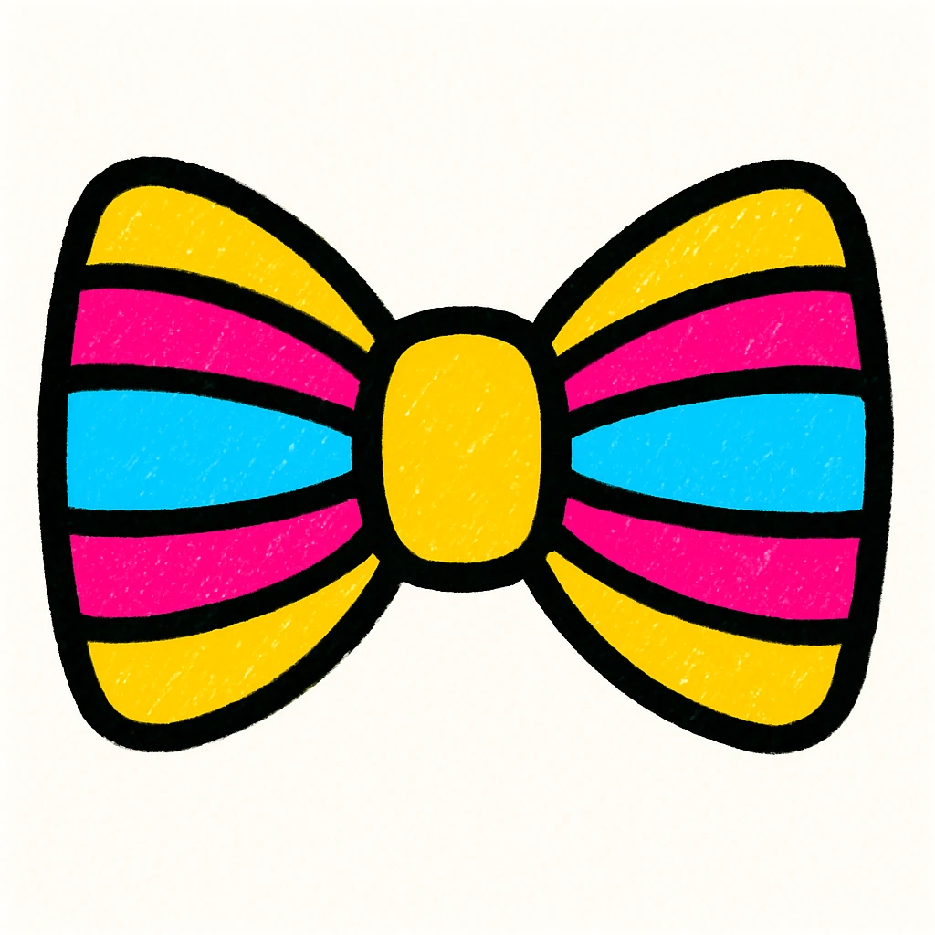 bow tie featuring the Thai flag, bold and vibrant, isolated on white background emoji