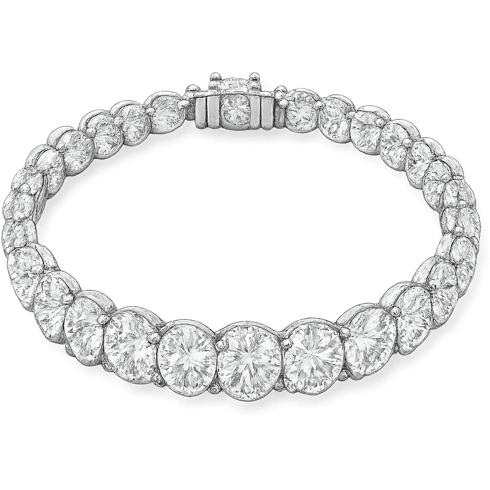 white gemstone bracelet emoji